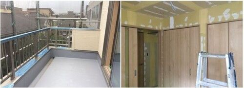 広々としたベランダですね！室内は建具が取りつけられました。