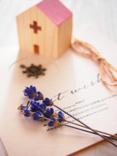 家とラベンダー