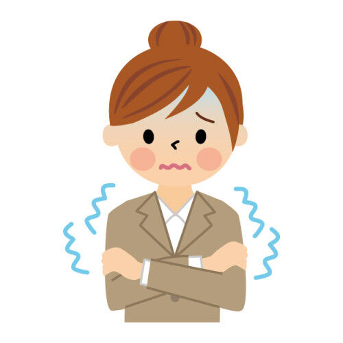 寒い女性